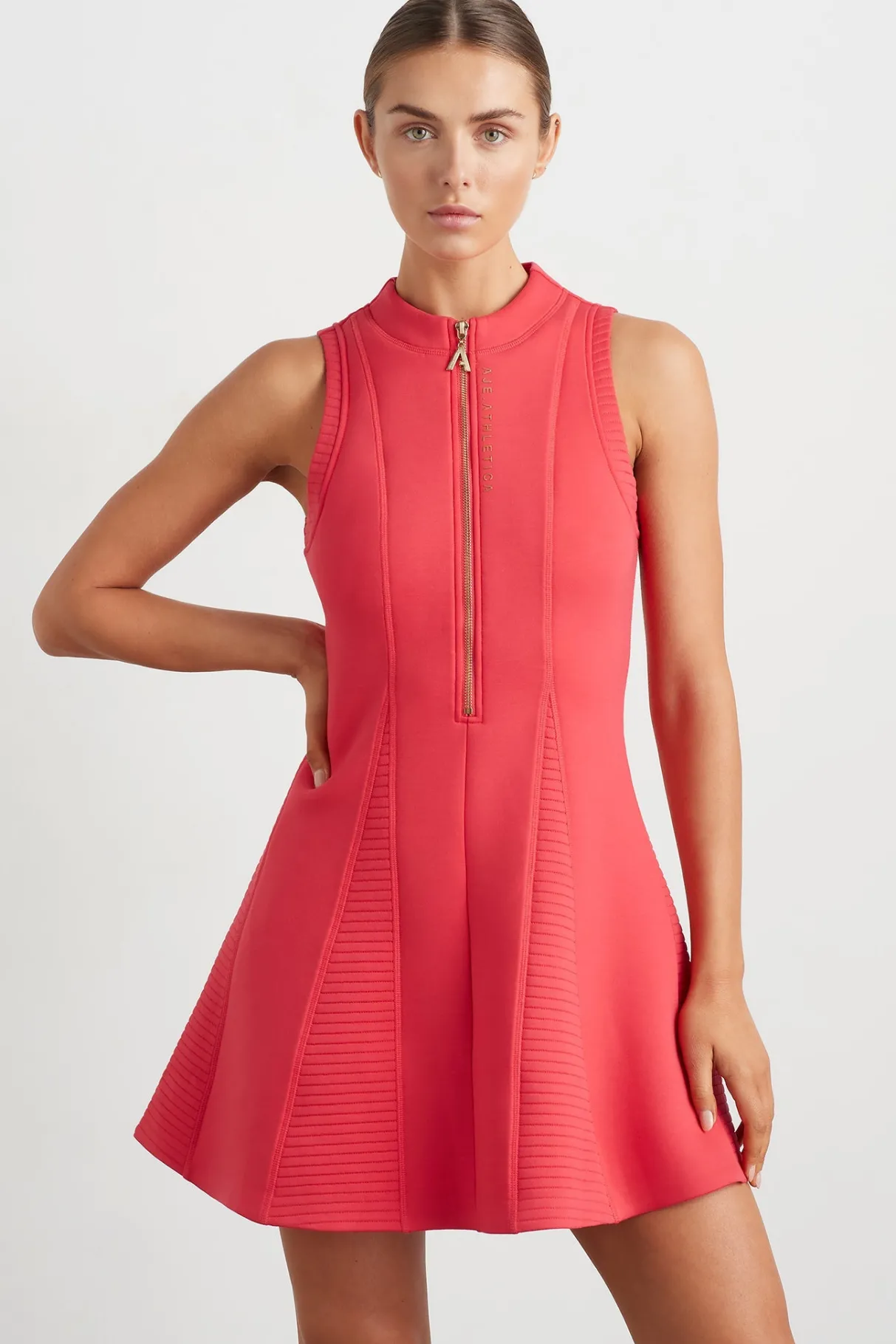 scuba_mini_dress__0-1.webp Best Sale Aje ATHLETICA Scuba Mini Dress 802 Watermelon Pink