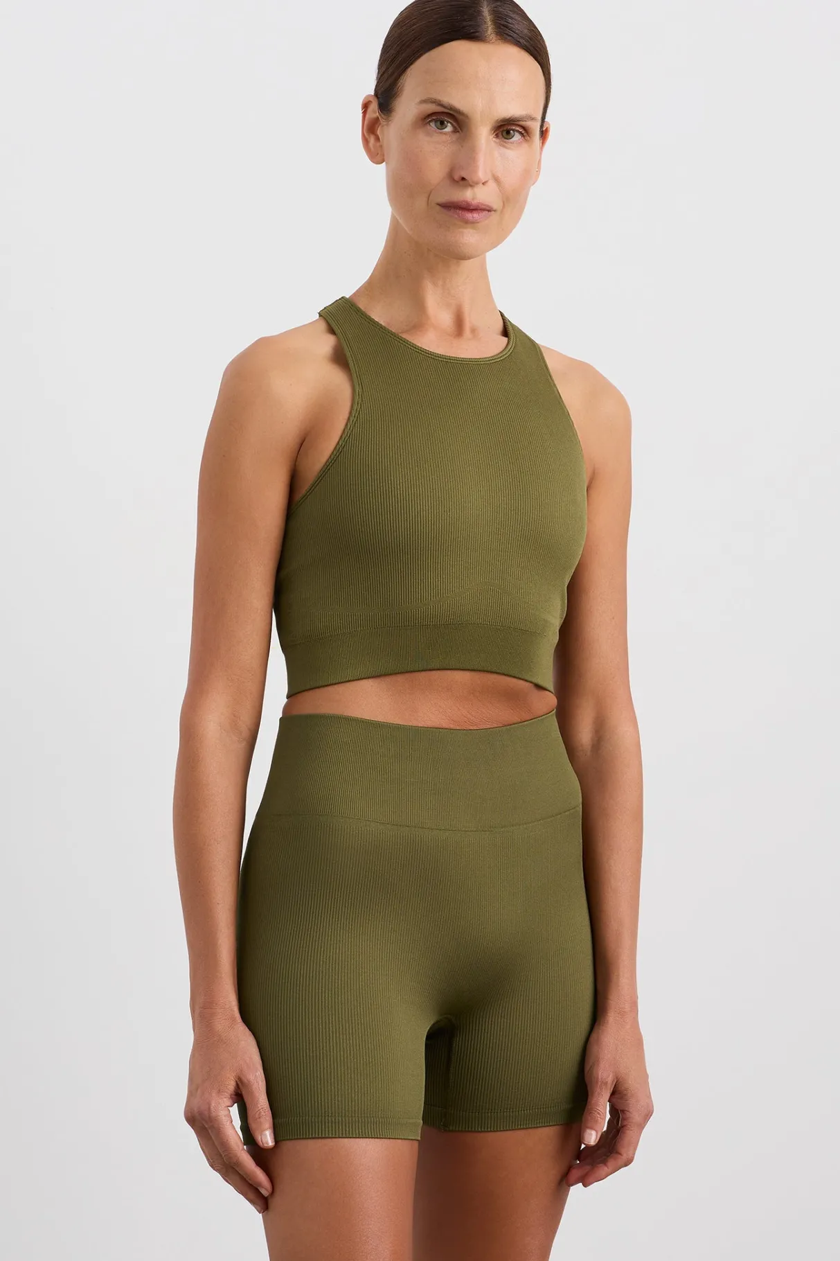 seamless_crop_tank__0.webp Online Aje ATHLETICA Seamless Crop Tank 148 Deep Khaki