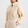 Fashion Aje ATHLETICA Sherpa Cropped Jumper 435 Ivory