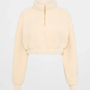 Fashion Aje ATHLETICA Sherpa Cropped Jumper 435 Ivory