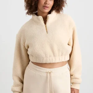 Fashion Aje ATHLETICA Sherpa Cropped Jumper 435 Ivory