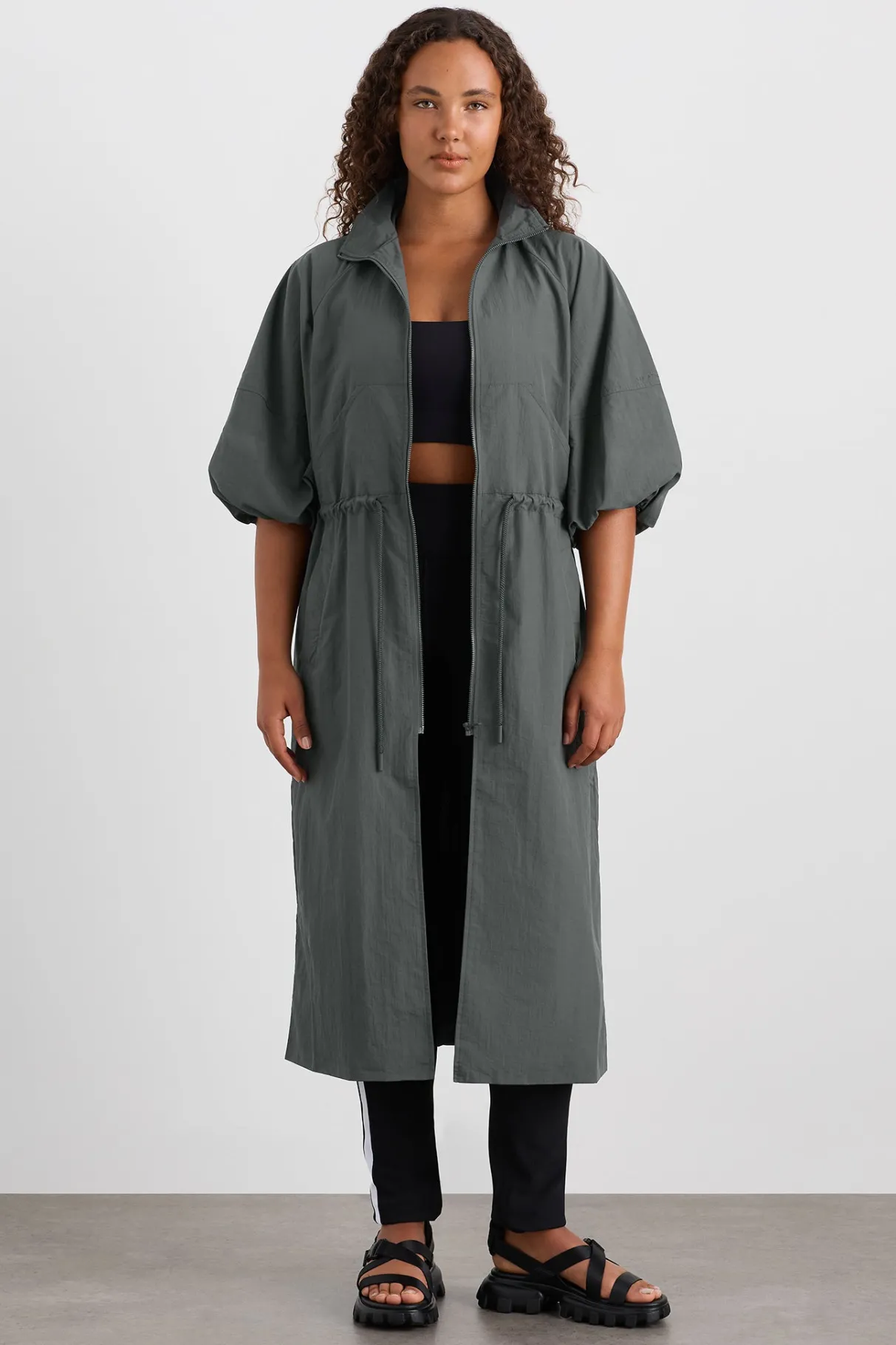 short_sleeve_zipped_jacket__0.webp Hot Aje ATHLETICA Short Sleeve Zipped Jacket 781 Slate Surge