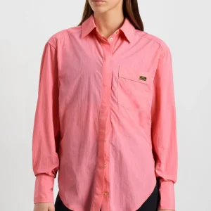 Sale Aje ATHLETICA Side Split Windbreaker Shirt 406 Deep Blush