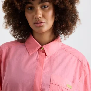Sale Aje ATHLETICA Side Split Windbreaker Shirt 406 Deep Blush
