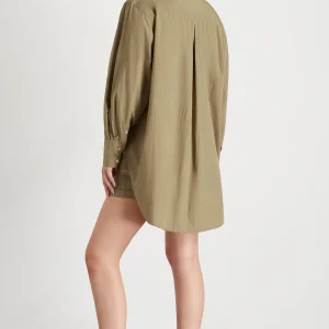Cheap Aje ATHLETICA Side Split Windbreaker Shirt 406 Soft Khaki