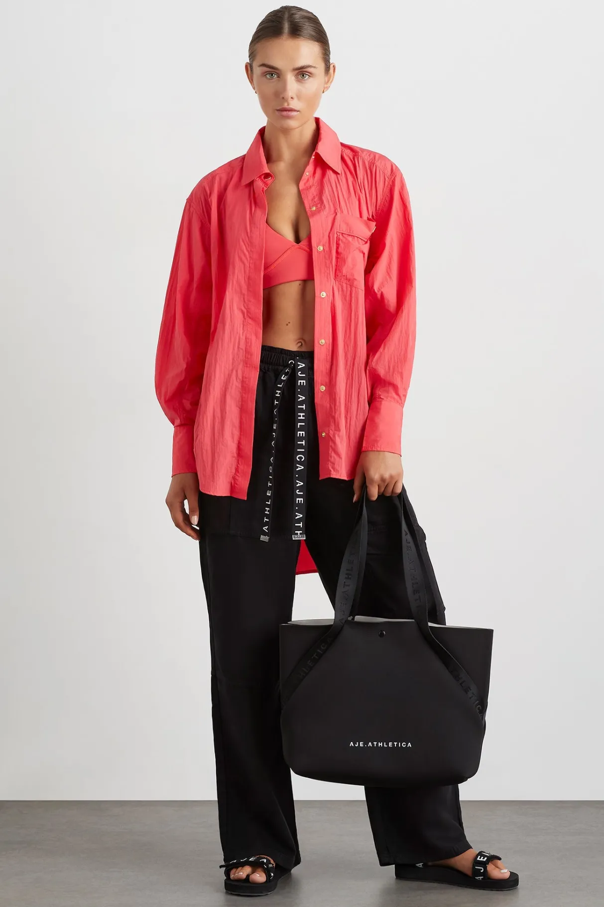 side_split_windbreaker_shirt__2-2.webp Online Aje ATHLETICA Side Split Windbreaker Shirt 406 Watermelon Pink