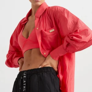 Online Aje ATHLETICA Side Split Windbreaker Shirt 406 Watermelon Pink