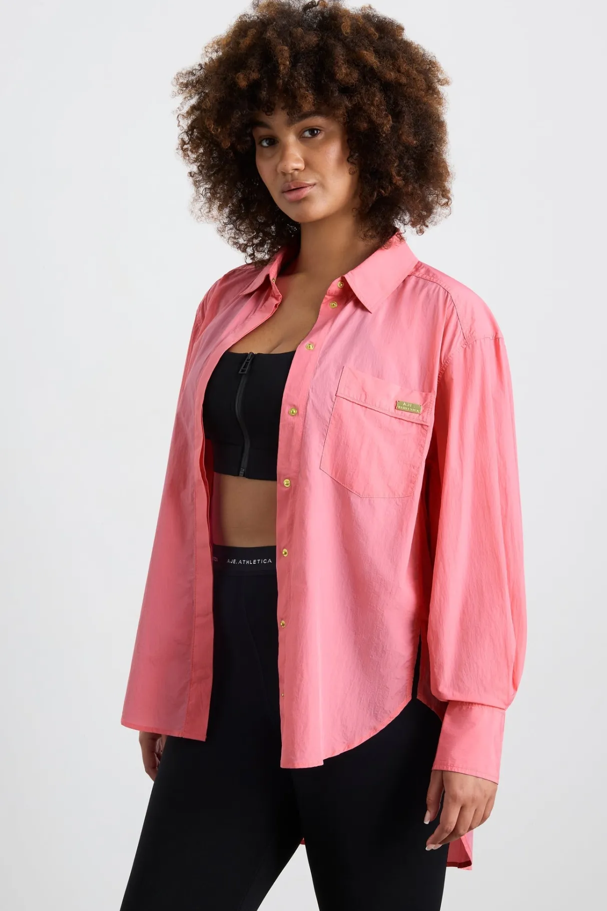 side_split_windbreaker_shirt__9.webp Sale Aje ATHLETICA Side Split Windbreaker Shirt 406 Deep Blush