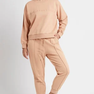 Sale Aje ATHLETICA Signature Embossed Logo Crew Jumper 401 Sand