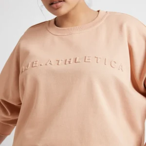 Sale Aje ATHLETICA Signature Embossed Logo Crew Jumper 401 Sand