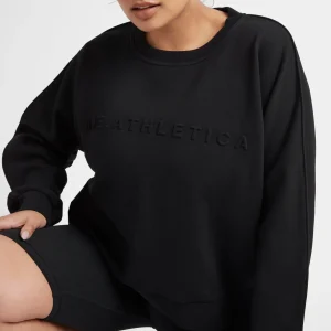 Sale Aje ATHLETICA Signature Embossed Logo Crew Jumper 401 Black
