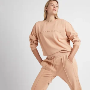 Sale Aje ATHLETICA Signature Embossed Logo Crew Jumper 401 Sand