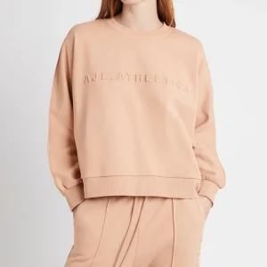 Sale Aje ATHLETICA Signature Embossed Logo Crew Jumper 401 Sand