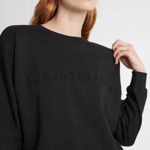 Sale Aje ATHLETICA Signature Embossed Logo Crew Jumper 401 Black