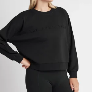 Sale Aje ATHLETICA Signature Embossed Logo Crew Jumper 401 Black