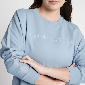 Cheap Aje ATHLETICA Signature Logo Crew Jumper 401 Steel Blue