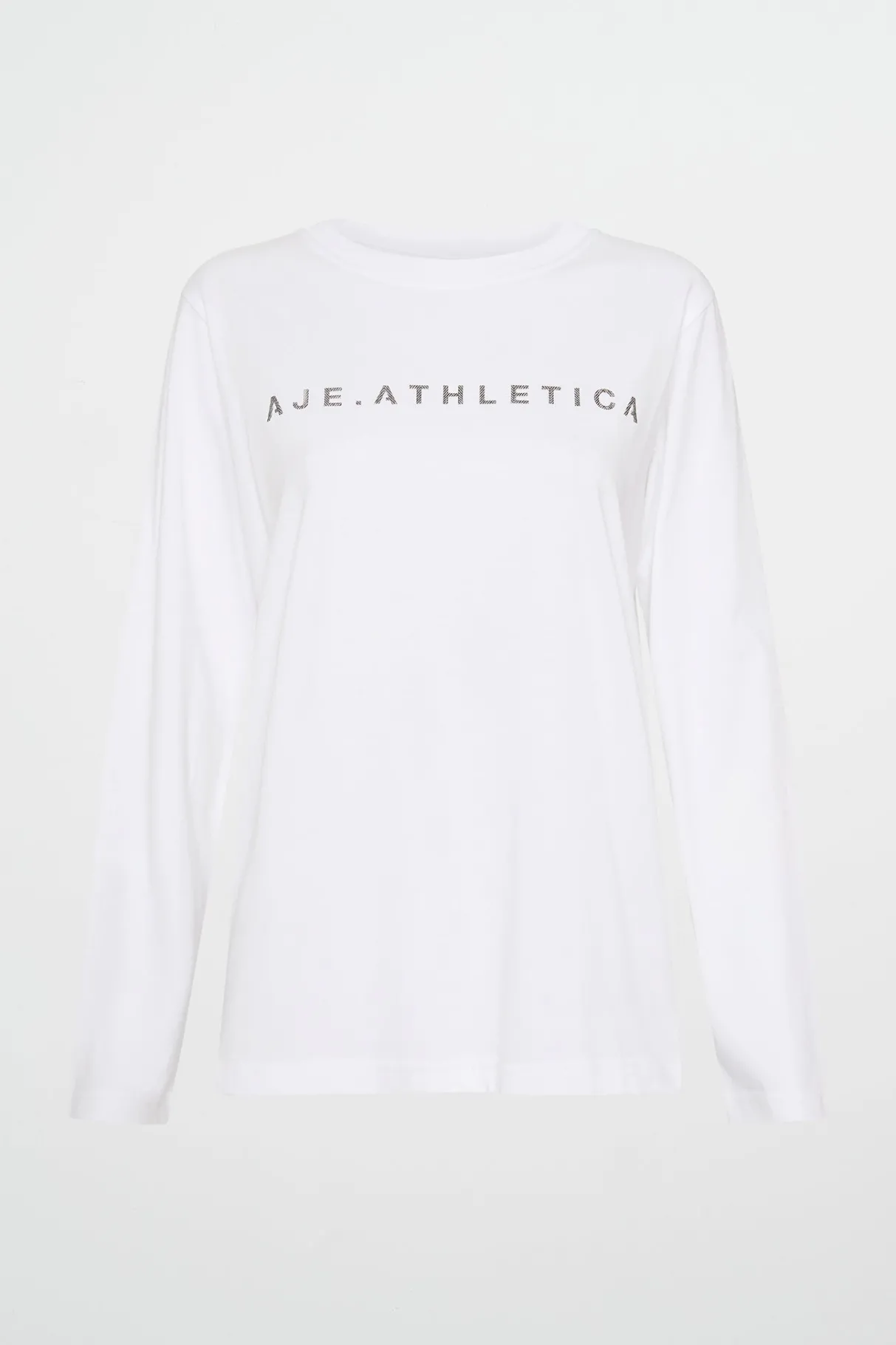 signature_logo_long_sleeve_tshirt__1.webp Shop Aje ATHLETICA Signature Logo Long Sleeve T-Shirt 127 White/Herringbone