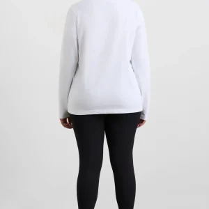 Shop Aje ATHLETICA Signature Logo Long Sleeve T-Shirt 127 White/Herringbone