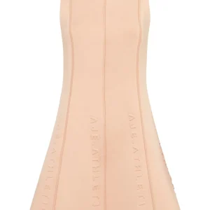 New Aje ATHLETICA Signature Logo Spacer Knit Mini Dress 802 Sand