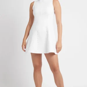 Cheap Aje ATHLETICA Signature Logo Spacer Knit Mini Dress 802 White