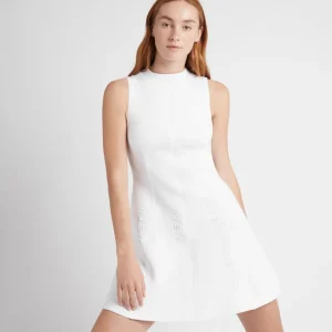 Cheap Aje ATHLETICA Signature Logo Spacer Knit Mini Dress 802 White
