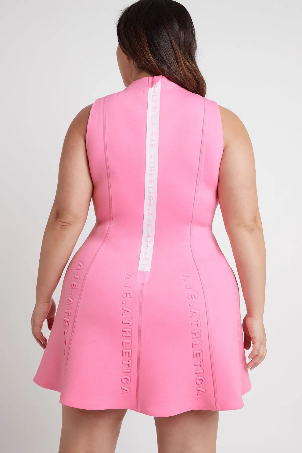 signature_logo_spacer_knit_mini_dress__14.webp Best Sale Aje ATHLETICA Signature Logo Spacer Knit Mini Dress 802 Dahlia Pink