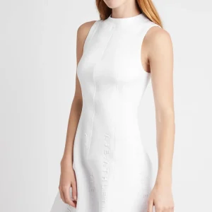 Cheap Aje ATHLETICA Signature Logo Spacer Knit Mini Dress 802 White