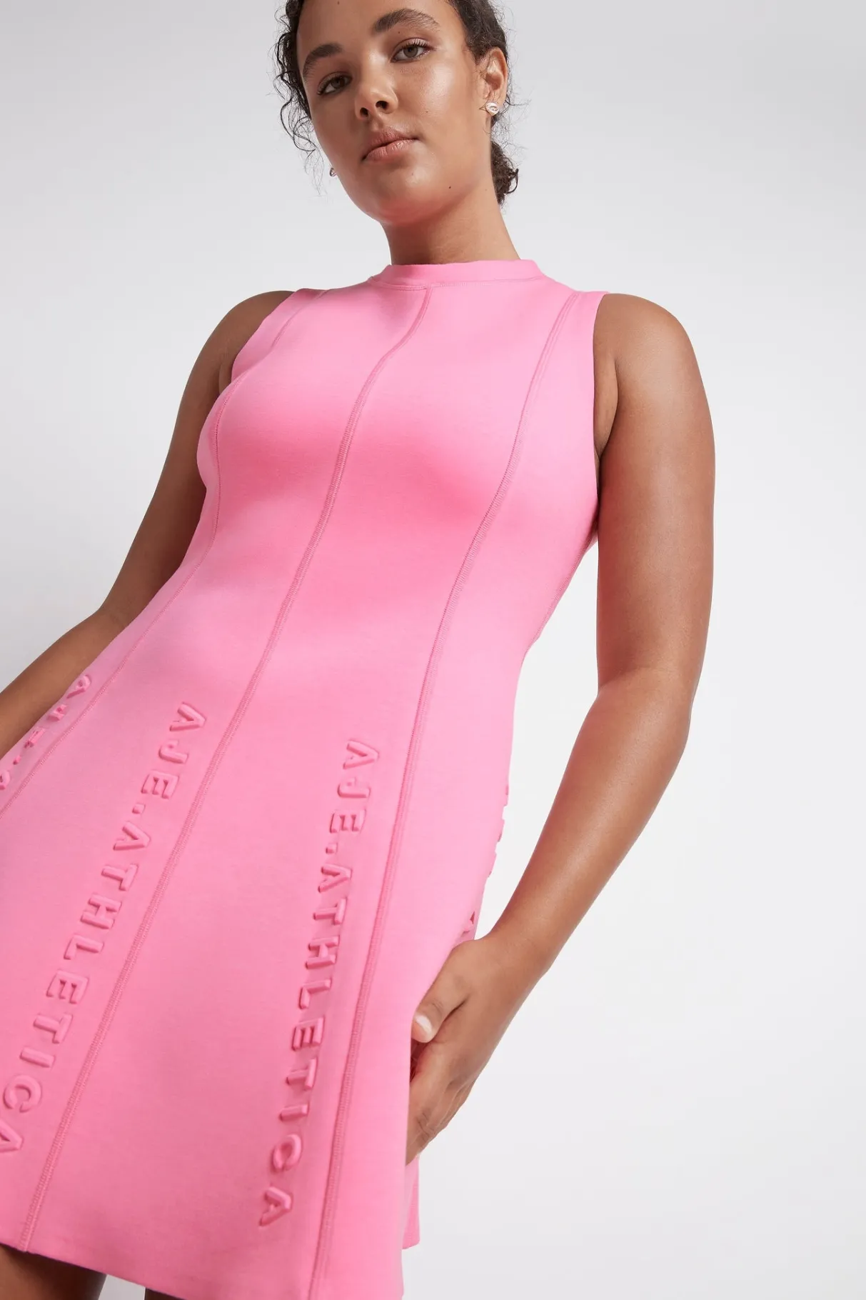 signature_logo_spacer_knit_mini_dress__6-2.webp Best Sale Aje ATHLETICA Signature Logo Spacer Knit Mini Dress 802 Dahlia Pink