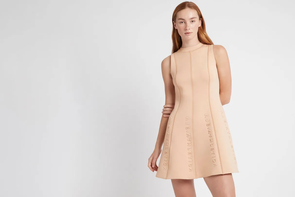 signature_logo_spacer_knit_mini_dress__7.webp New Aje ATHLETICA Signature Logo Spacer Knit Mini Dress 802 Sand