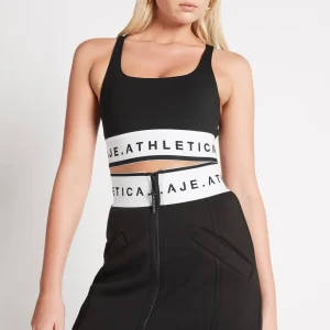 Fashion Aje ATHLETICA Signature Logo Sports Bra 313 Black/White