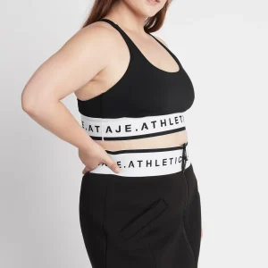 Fashion Aje ATHLETICA Signature Logo Sports Bra 313 Black/White