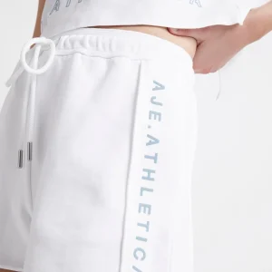 Clearance Aje ATHLETICA Signature Logo Sweat Shorts 603 White/Storm Blue