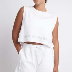 Clearance Aje ATHLETICA Signature Logo Sweat Shorts 603 White/Storm Blue