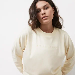 Discount Aje ATHLETICA Signature Logo Sweatshirt 122 Light Ivory