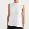 Fashion Aje ATHLETICA Signature Logo Tank 101 White/Citrus Yellow