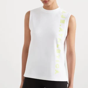 Fashion Aje ATHLETICA Signature Logo Tank 101 White/Citrus Yellow