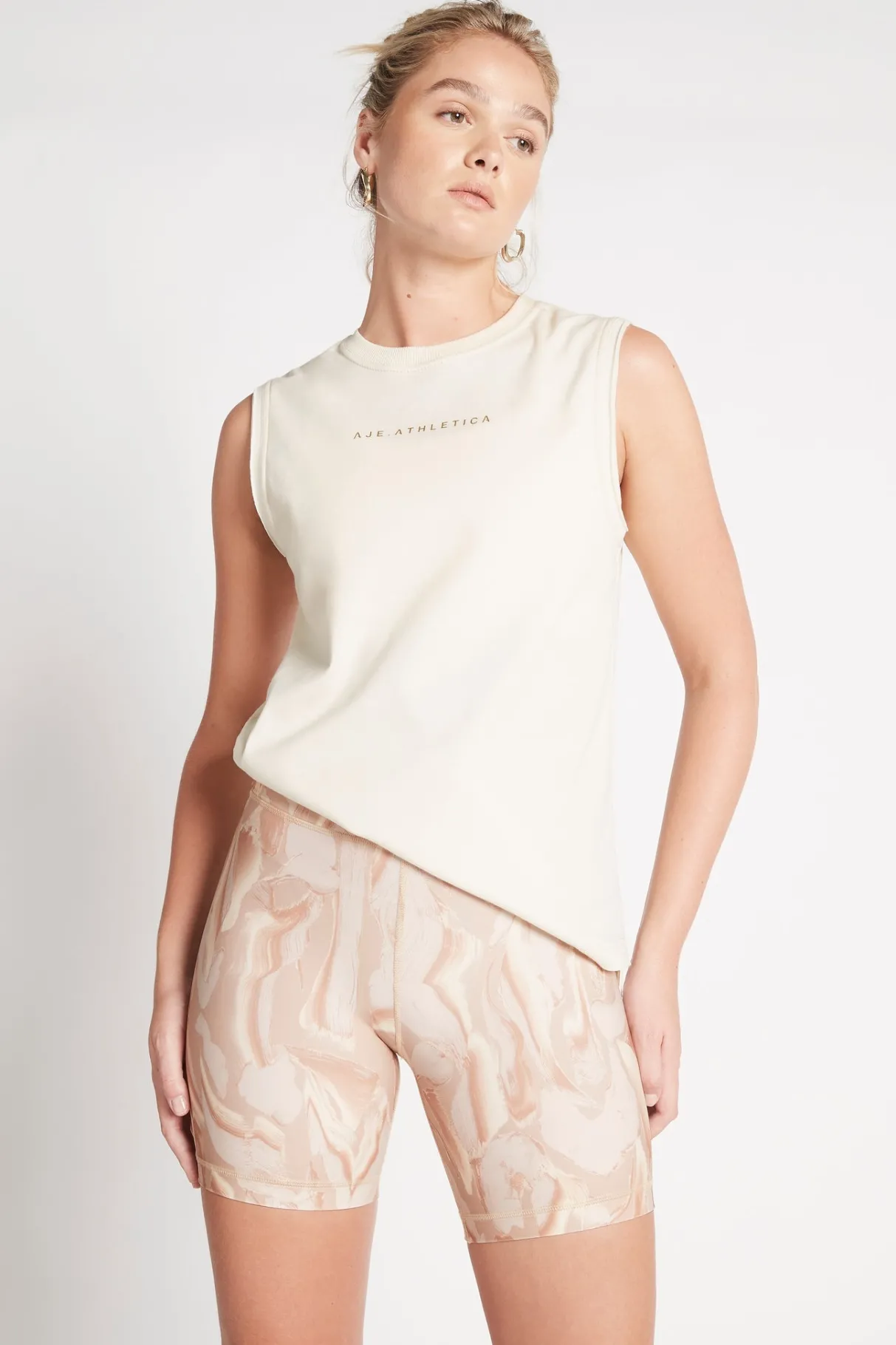 signature_logo_tank__0-2.webp Best Sale Aje ATHLETICA Signature Logo Tank 101 Light Ivory/Gold