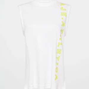 Fashion Aje ATHLETICA Signature Logo Tank 101 White/Citrus Yellow
