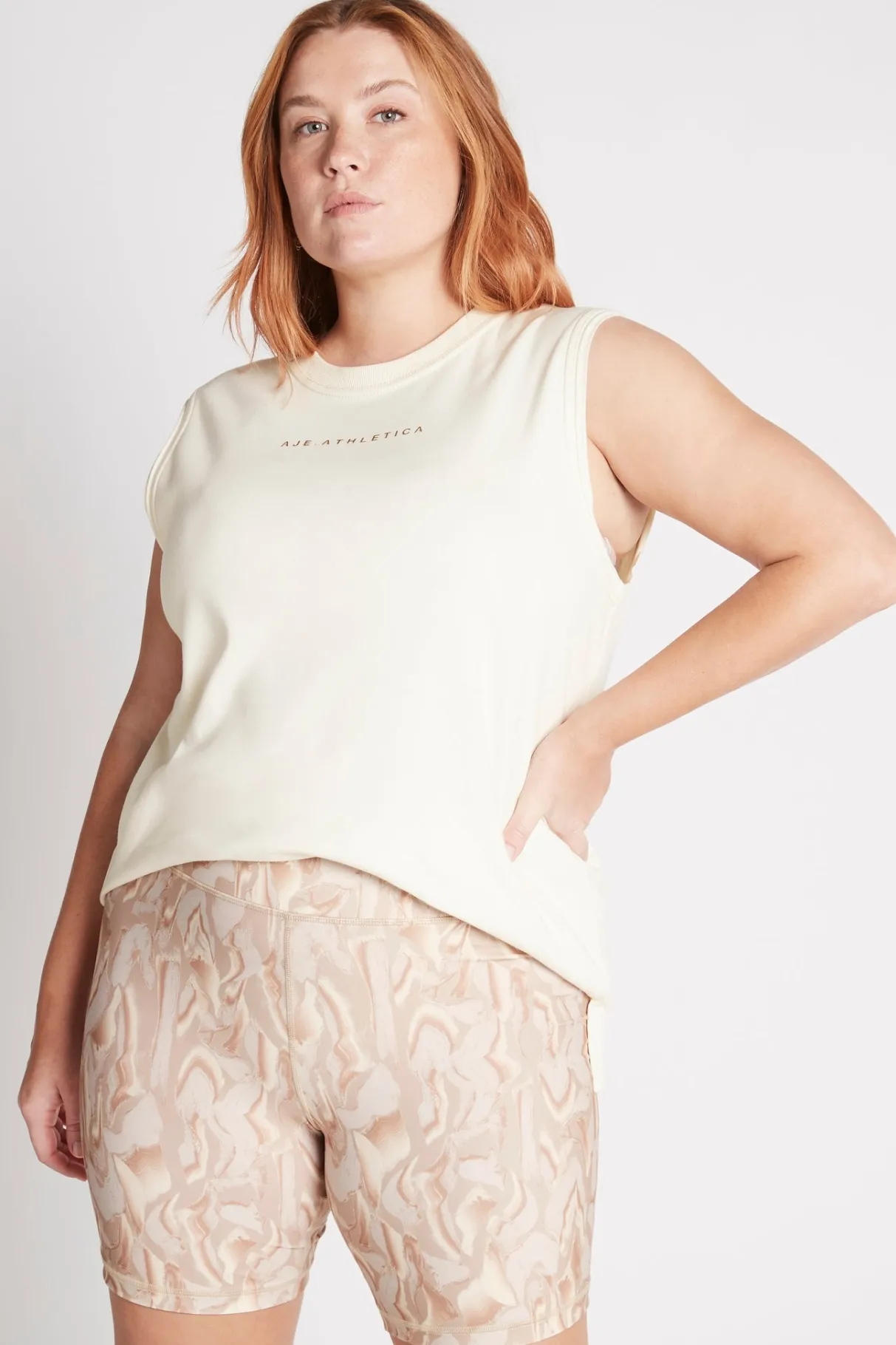 signature_logo_tank__10-2.webp Best Sale Aje ATHLETICA Signature Logo Tank 101 Light Ivory/Gold