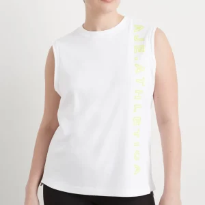 Fashion Aje ATHLETICA Signature Logo Tank 101 White/Citrus Yellow