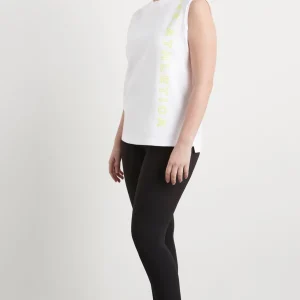 Fashion Aje ATHLETICA Signature Logo Tank 101 White/Citrus Yellow