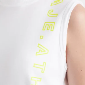 Fashion Aje ATHLETICA Signature Logo Tank 101 White/Citrus Yellow
