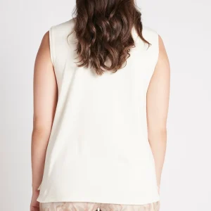 Best Sale Aje ATHLETICA Signature Logo Tank 101 Light Ivory/Gold