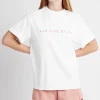 Discount Aje ATHLETICA Signature Logo T-Shirt 102 White/Sunset Pink