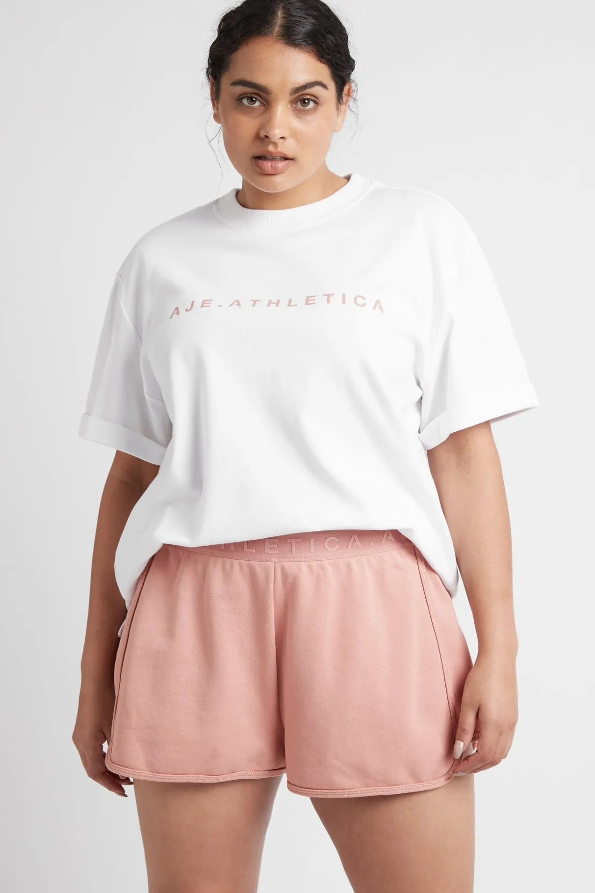 signature_logo_tshirt__11.webp Discount Aje ATHLETICA Signature Logo T-Shirt 102 White/Sunset Pink