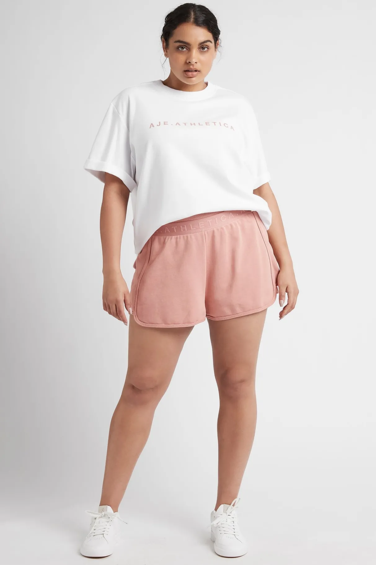 signature_logo_tshirt__14.webp Discount Aje ATHLETICA Signature Logo T-Shirt 102 White/Sunset Pink