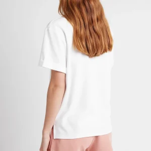 Discount Aje ATHLETICA Signature Logo T-Shirt 102 White/Sunset Pink