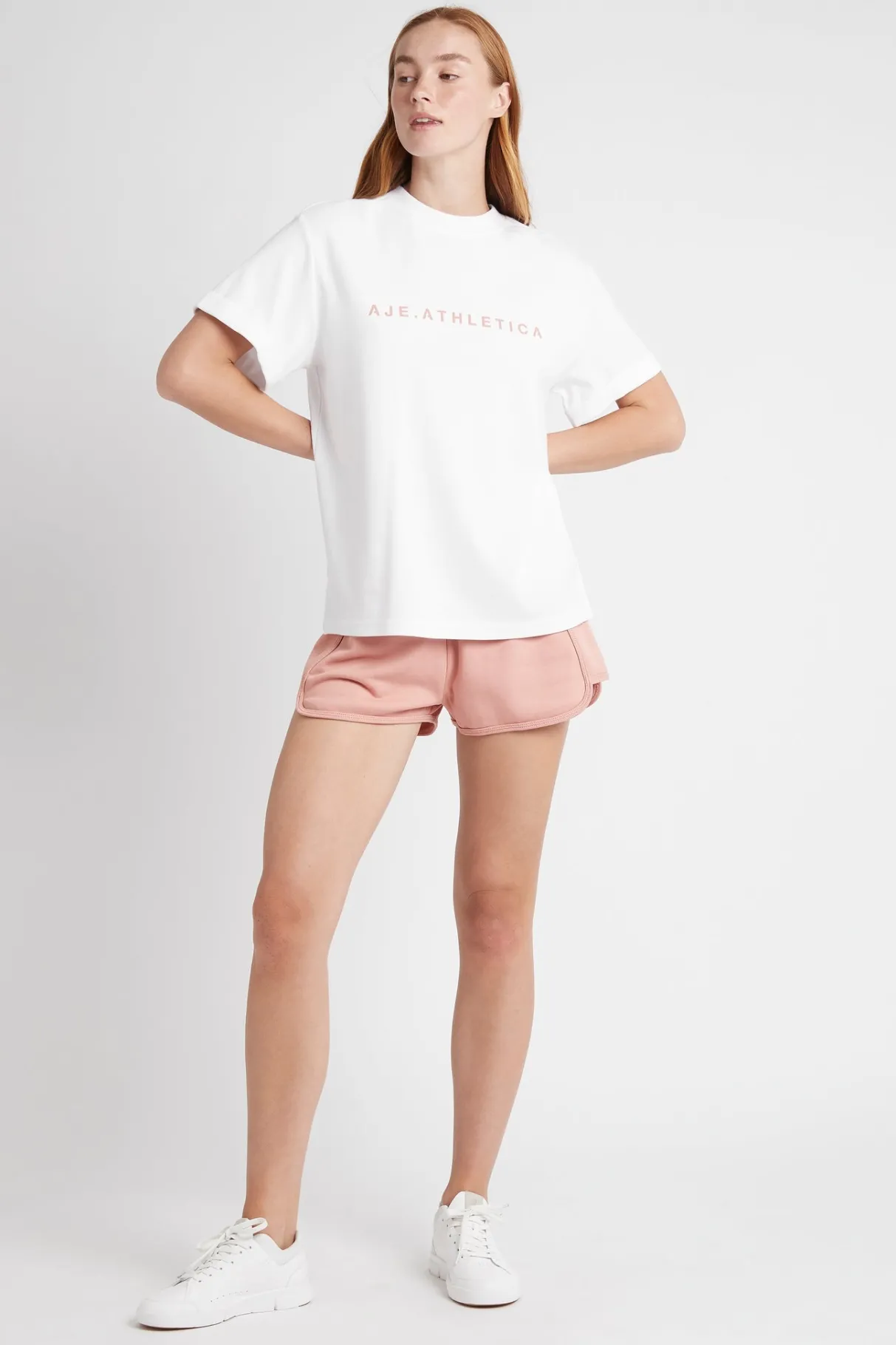 signature_logo_tshirt__5.webp Discount Aje ATHLETICA Signature Logo T-Shirt 102 White/Sunset Pink