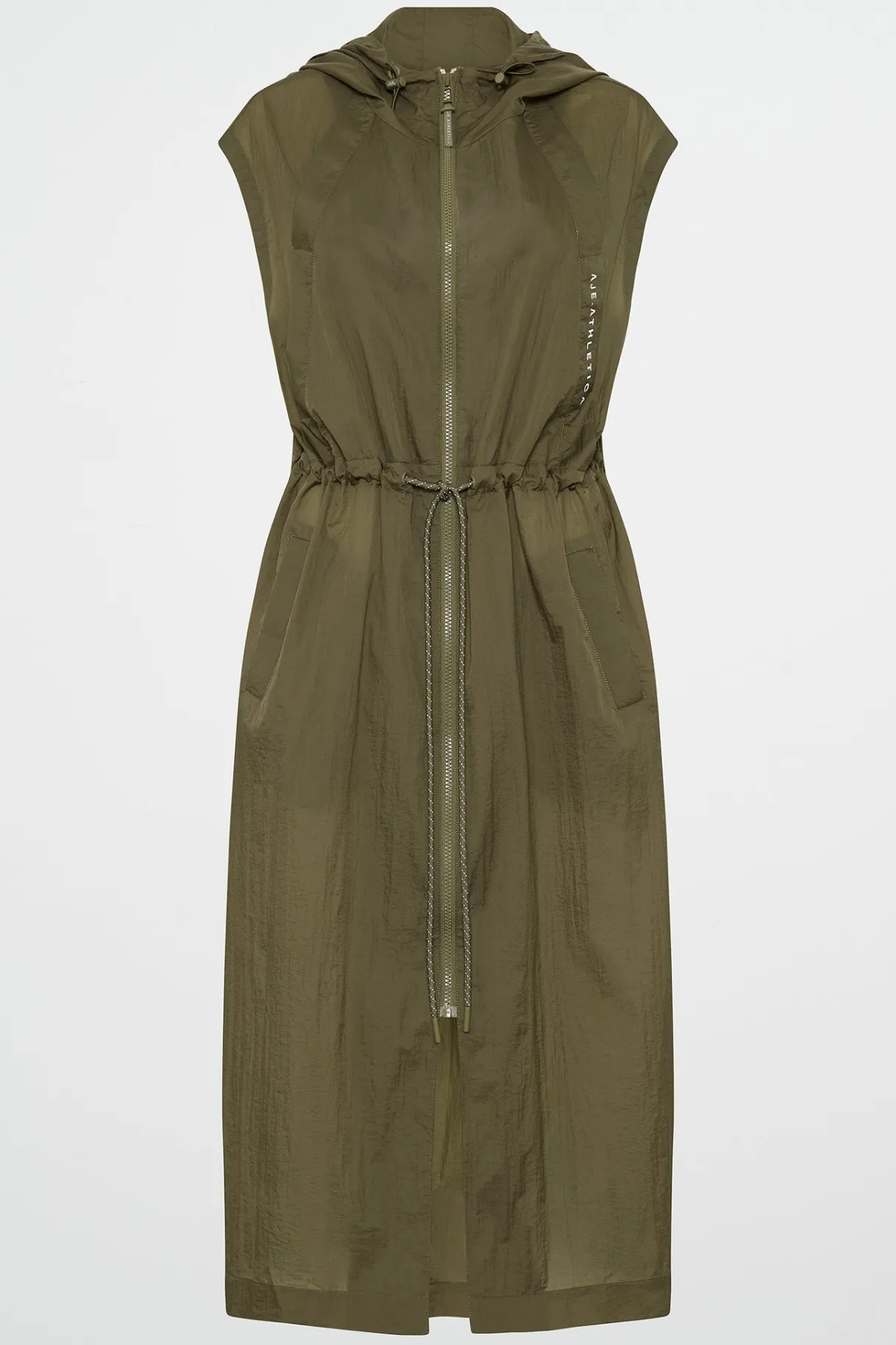 sleeveless_hooded_trench__1.webp Shop Aje ATHLETICA Sleeveless Hooded Trench 783 Deep Khaki