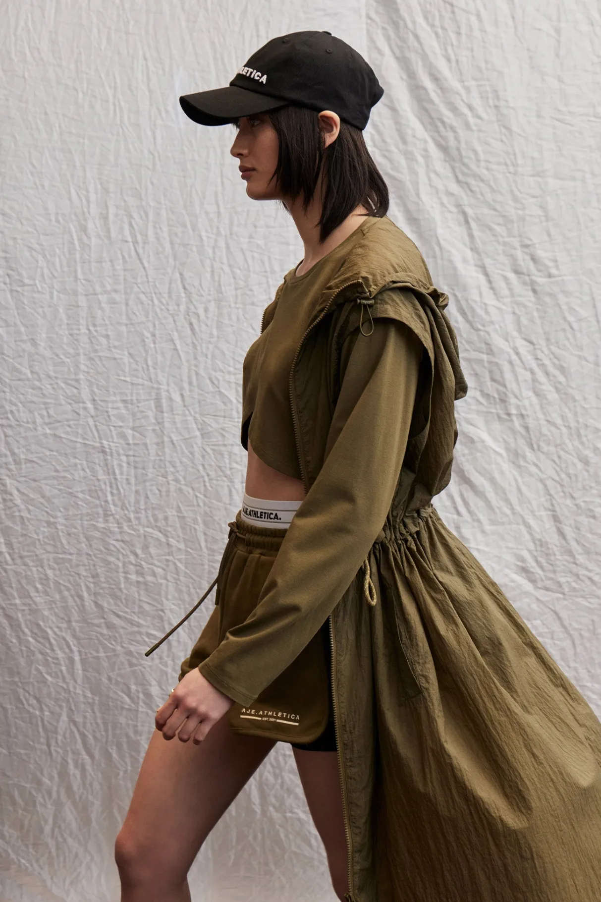 sleeveless_hooded_trench__11.webp Shop Aje ATHLETICA Sleeveless Hooded Trench 783 Deep Khaki